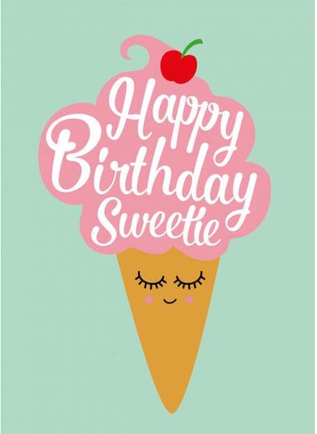 Studio Inktvis  - Postkaart Happy Birthday Sweetie