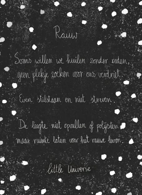 Little Universe postcard 'Rauw'