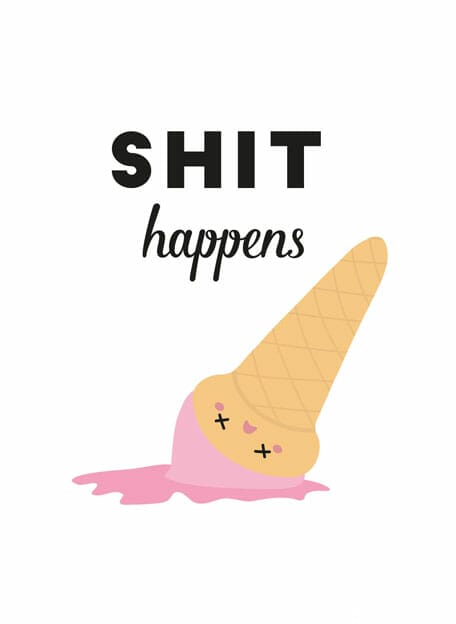 Studio Inktvis  - Postkaart Shit Happens