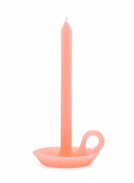 Ontwerpduo Kaars en Kandelaar Apricot Pink