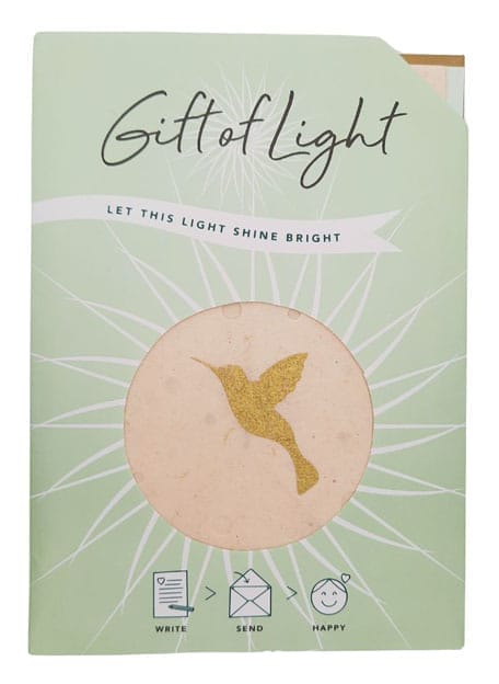 Brievenbuscadeau Gift Of Light Humming bird - Koperberg