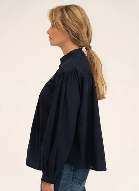 Blouse Navy - Moment Amsterdam