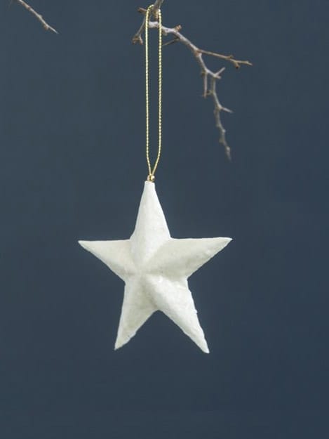 Kerst Hanger 3D Ster Cap Wit - Kinta