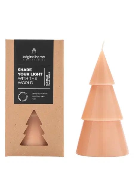 Xmas Tree Kaars Peach L - Original Home