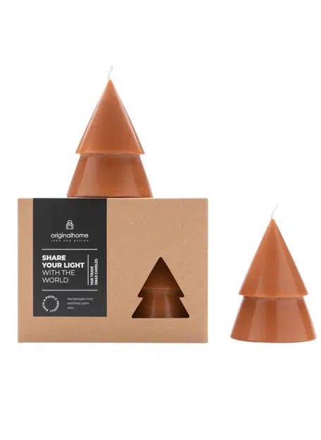 Xmas Tree Kaarsen Cognac - Set van 2 - Original home
