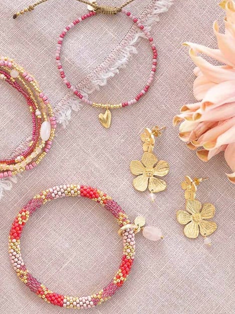 Oorbellen Expressive Rose Quartz - A Beautiful Story - Afbeelding 2