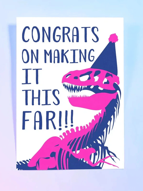 Kaart - Congrats T-rex - Studio Inktvis