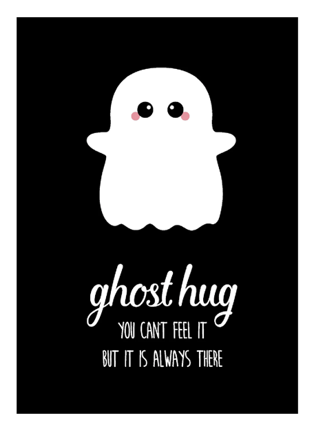 Kaart - Ghost Hug - Studio Inktvis