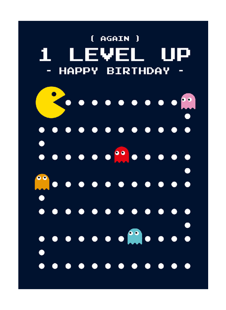 Kaart - Pac Man Verjaardag - Studio Inktvis