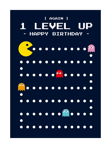 Kaart - Pac Man Verjaardag - Studio Inktvis