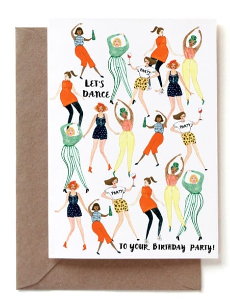 Kaart - Let’s Party Invite - Reddish Design