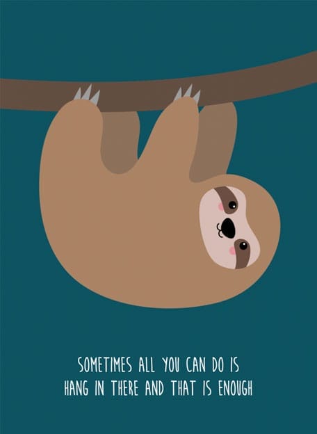 Kaart - Hang In There - Studio Inktvis