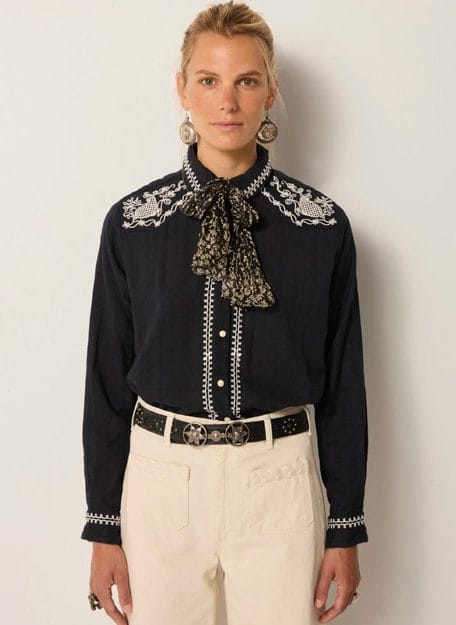 Blouse Charro Noir - Maison Hotel