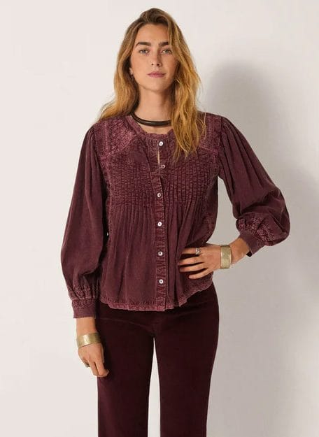 Blouse Carmen Clay Red - Maison Hotel