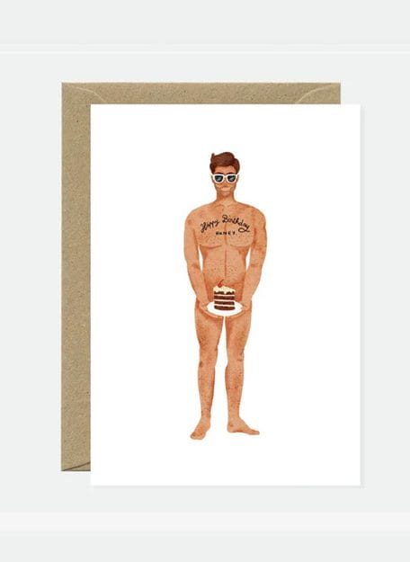 Kaart - Guy With A Cake - All The Ways To Say