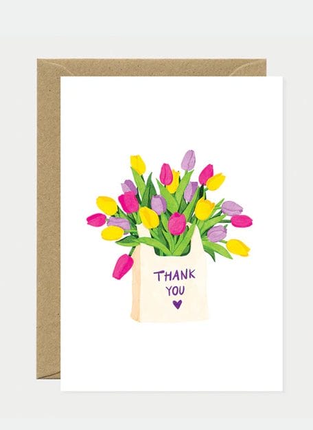Kaart - Thank You Tulips Bag - All The Ways To Say