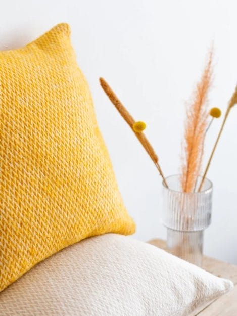 Kussen Fanny Wool Geel- Funky Doris - Afbeelding 2