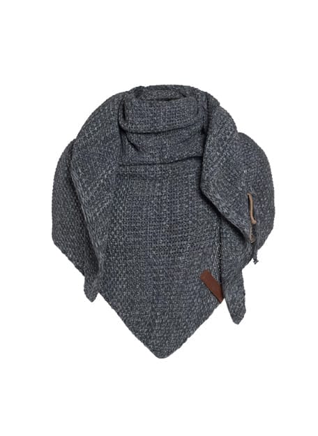 Coco Driehoek Sjaal Antraciet - Knit Factory