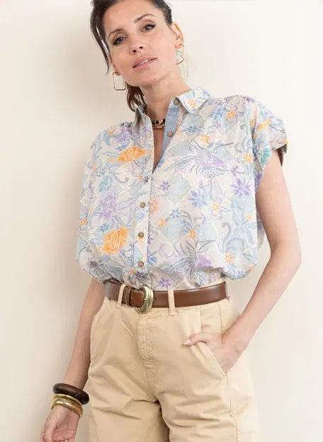 Blouse Korte Mouw Maui Pua - Maison Hotel